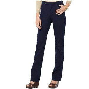 Ralph Lauren Adelle Navy Preppy Straight Leg Tennis Prep Country Club Pants 14P